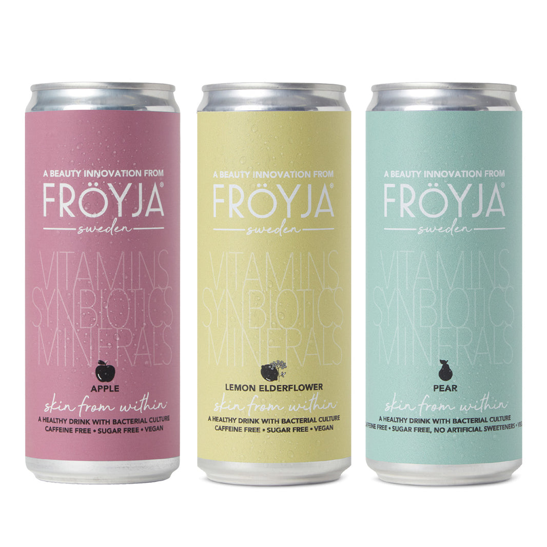 Fröyja koffeinfri funktionsdryck med synbiotika, vitaminer & mineraler